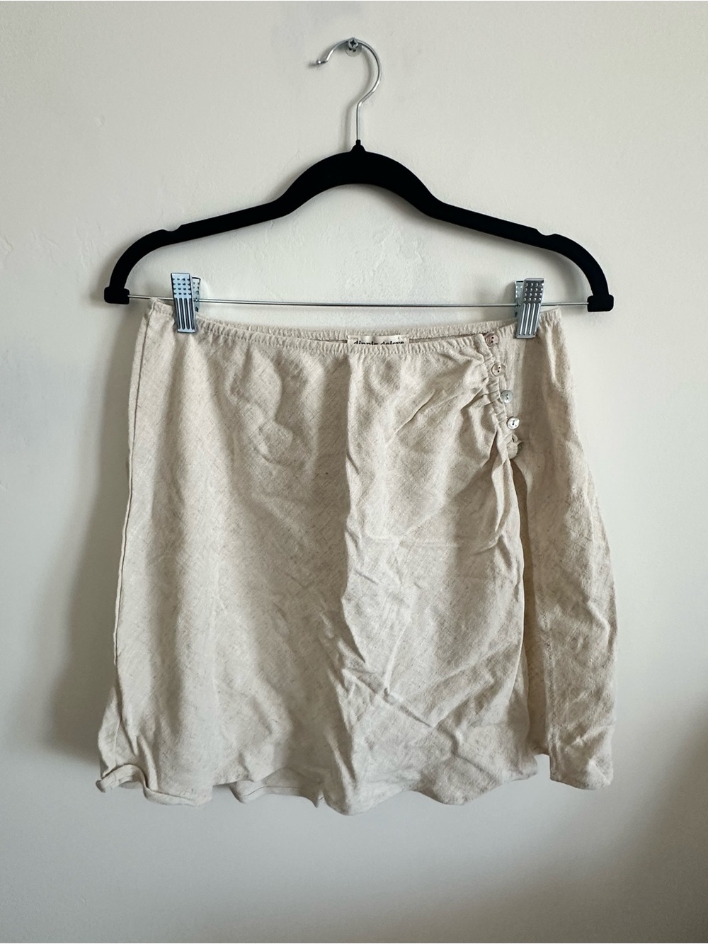 Dippin' Daisy's Cream Button-Accent Mini Skirt